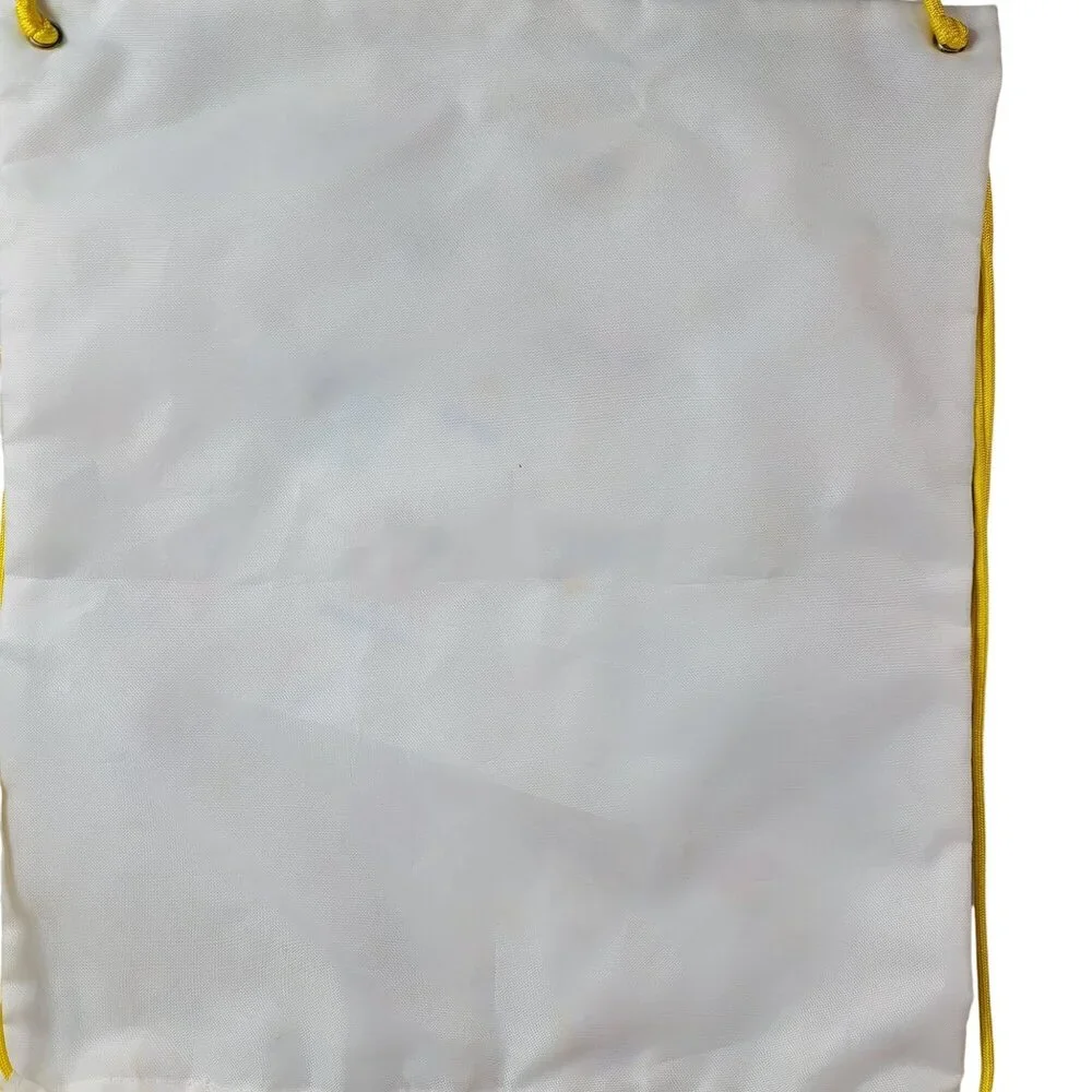 Newclassic Drawstring Cinch Bag White Multi Snack Beach Taco Pretzels Hearts